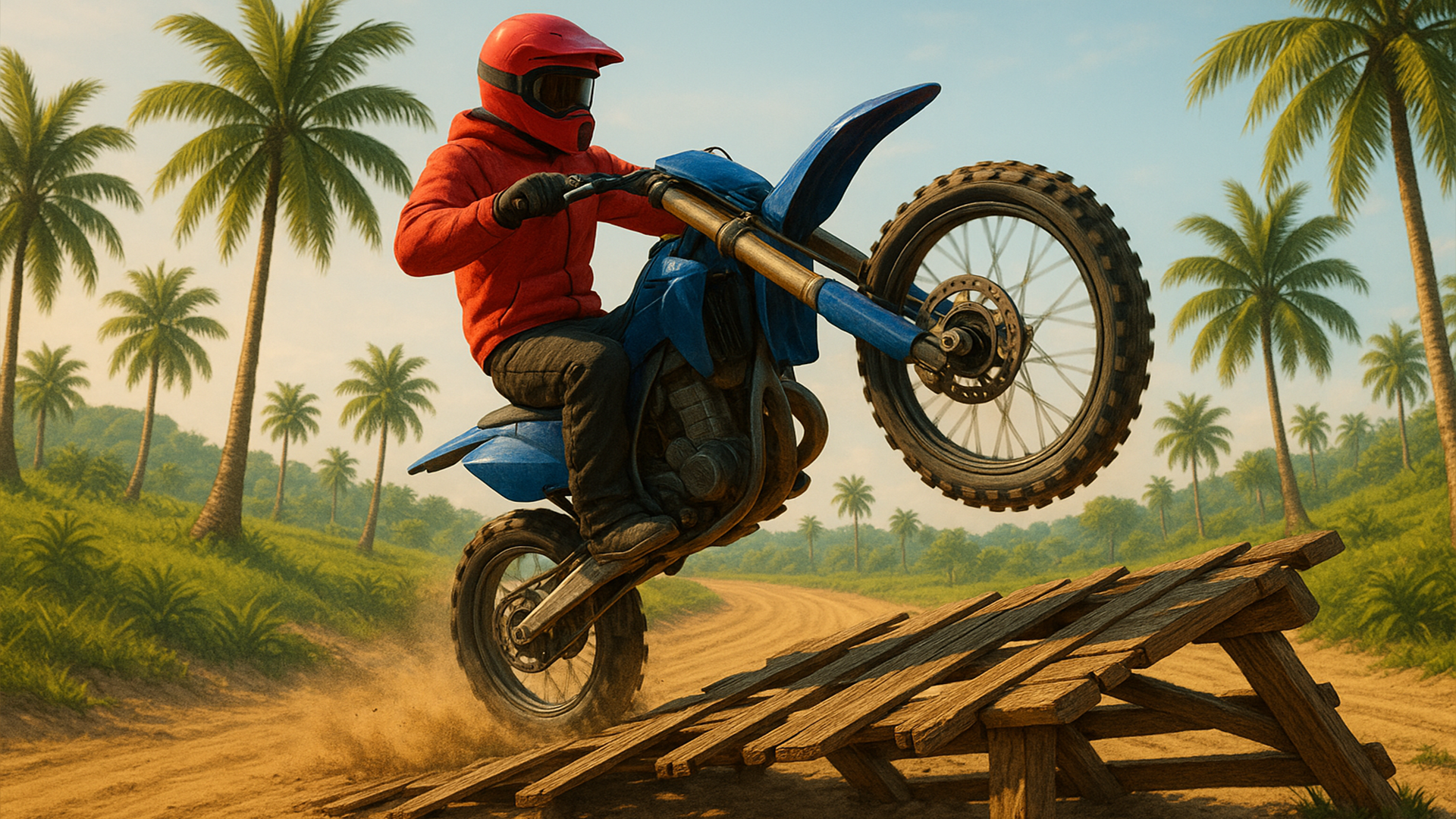 Cuplikan Layar Game Dirt Bike Game - Bike Stunt