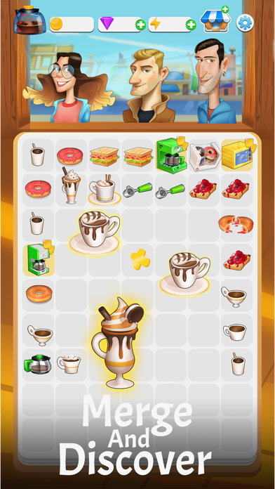 Captura de Tela do Jogo Merge Barista: Café Decoration