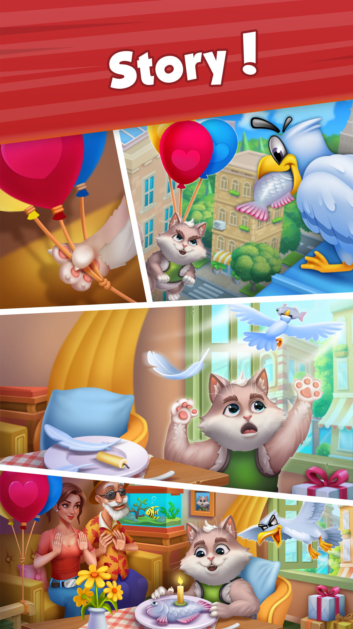 Cuplikan Layar Game City Kitty Match