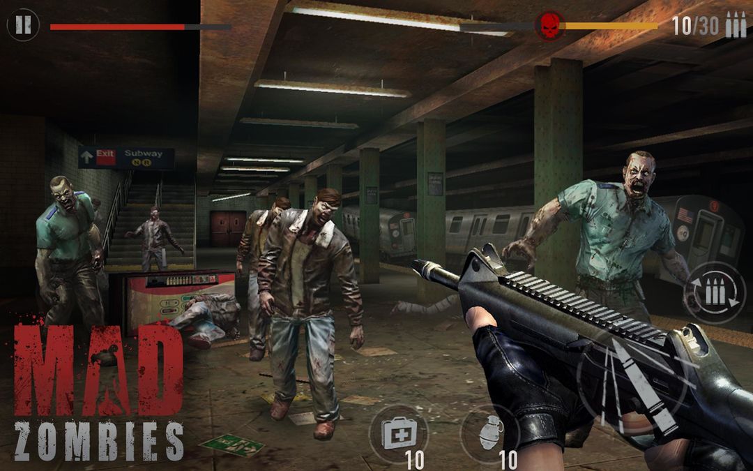 좀비 게임 : Mad Zombie 게임 스크린 샷