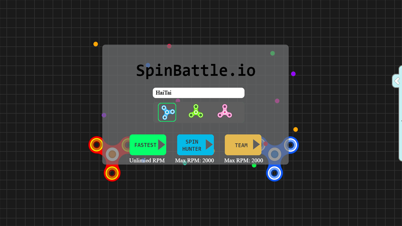 Screenshot 1 of SpinBattle.io: Fidget Spinner Online Battle 1.0.1.8