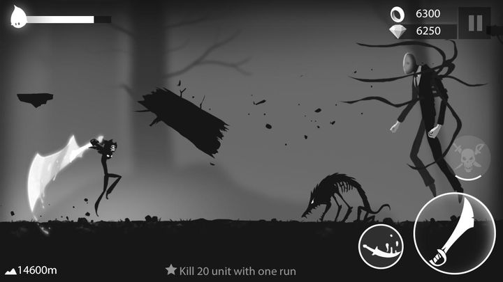 Screenshot 1 of Stickman Run: Aventura en las sombras 