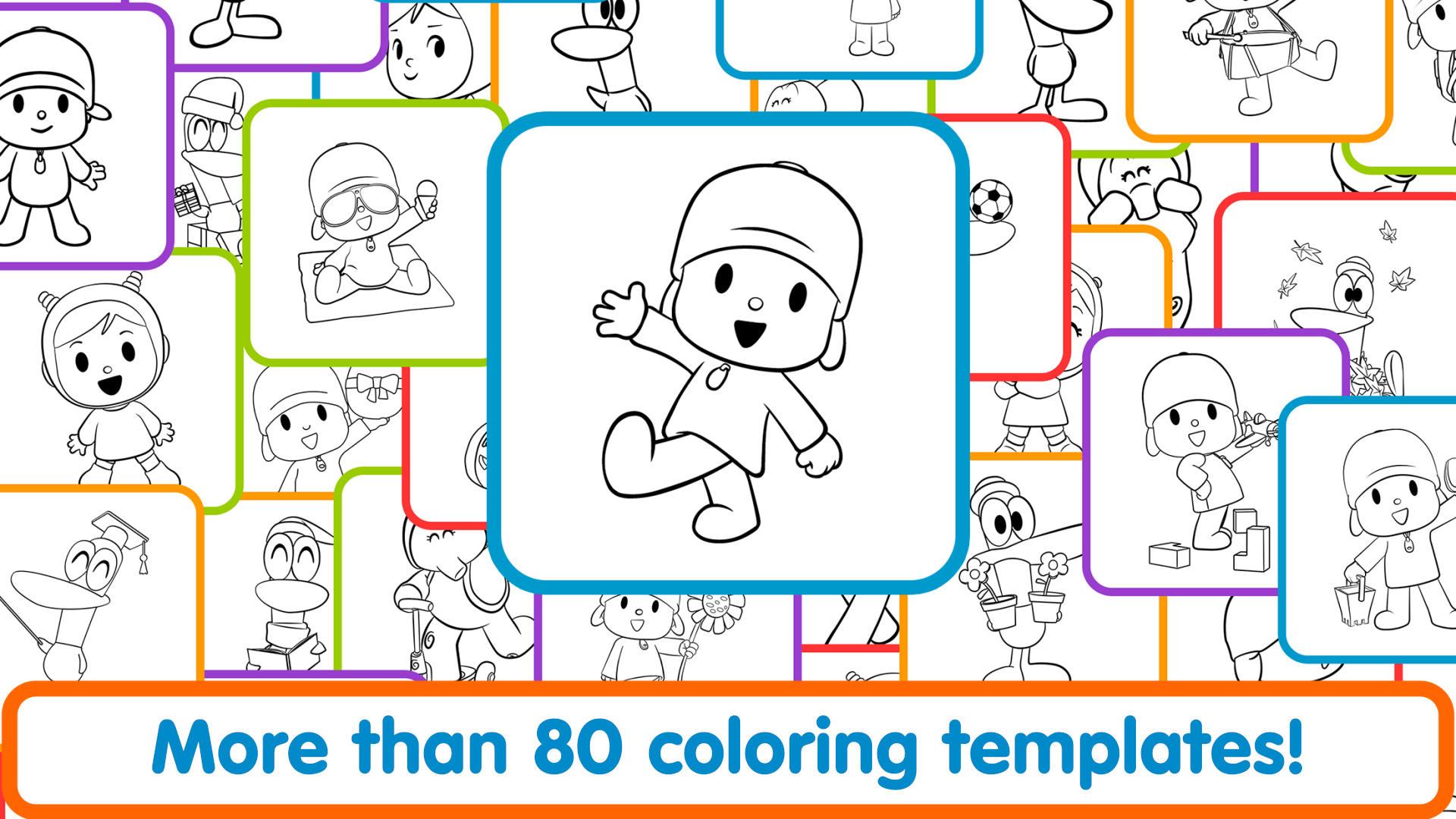 Pocoyo Colors:  Fun drawings! Game Screenshot