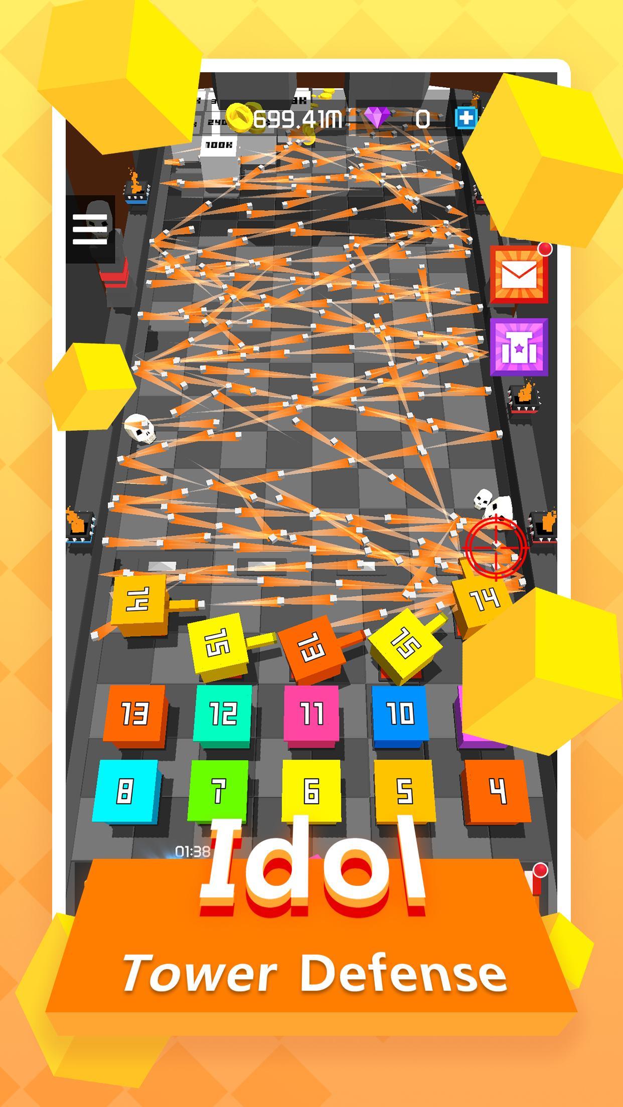 Merge Cube - Idle Tower Defense Game Screenshot