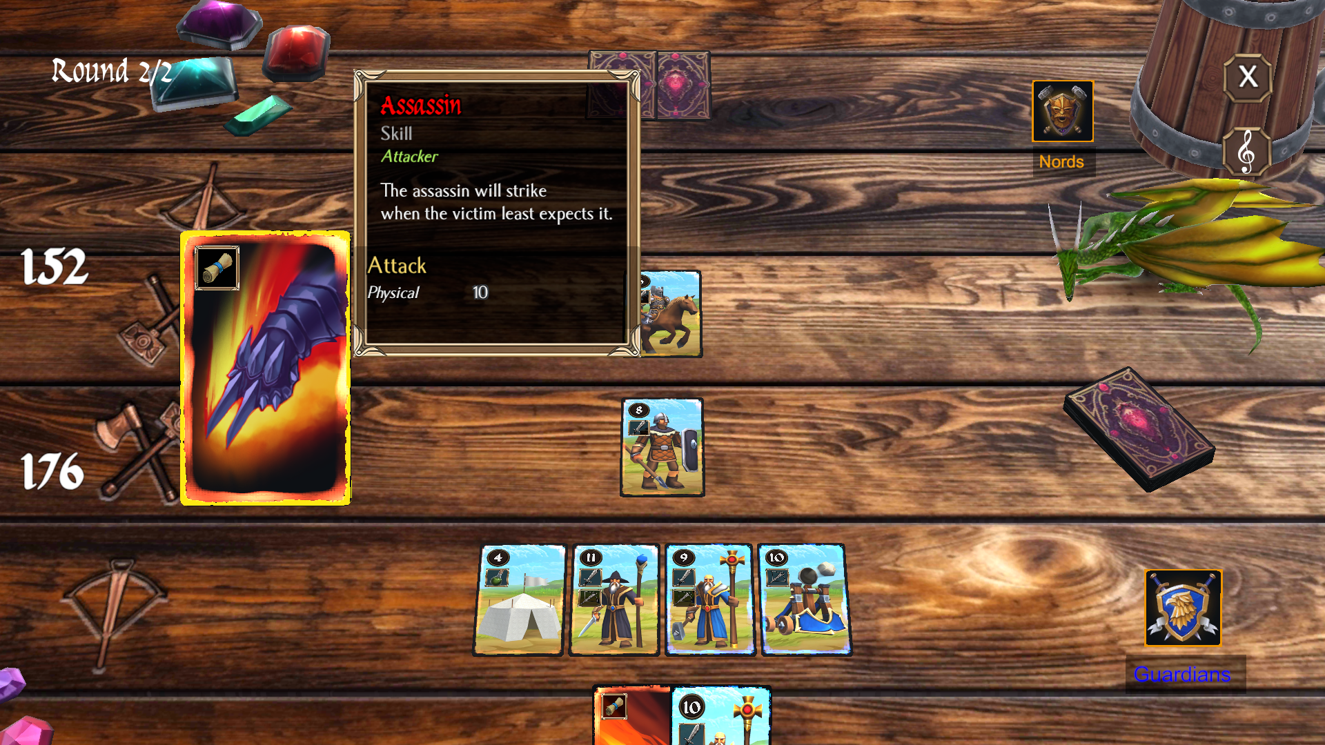 Mystic Tavern Card Battle Game Screenshot