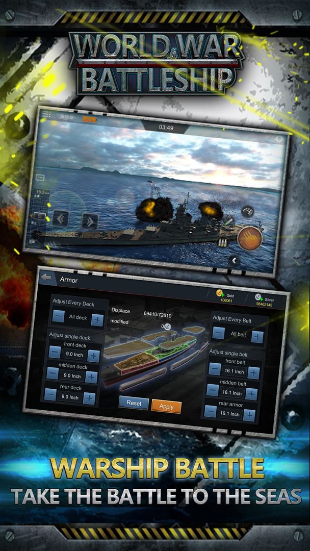 World War: Battleship (Lite) 게임 스크린 샷
