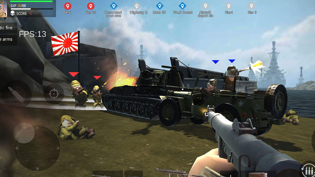 Pacifix War Iwo Jima:WW2 fps ภาพหน้าจอเกม