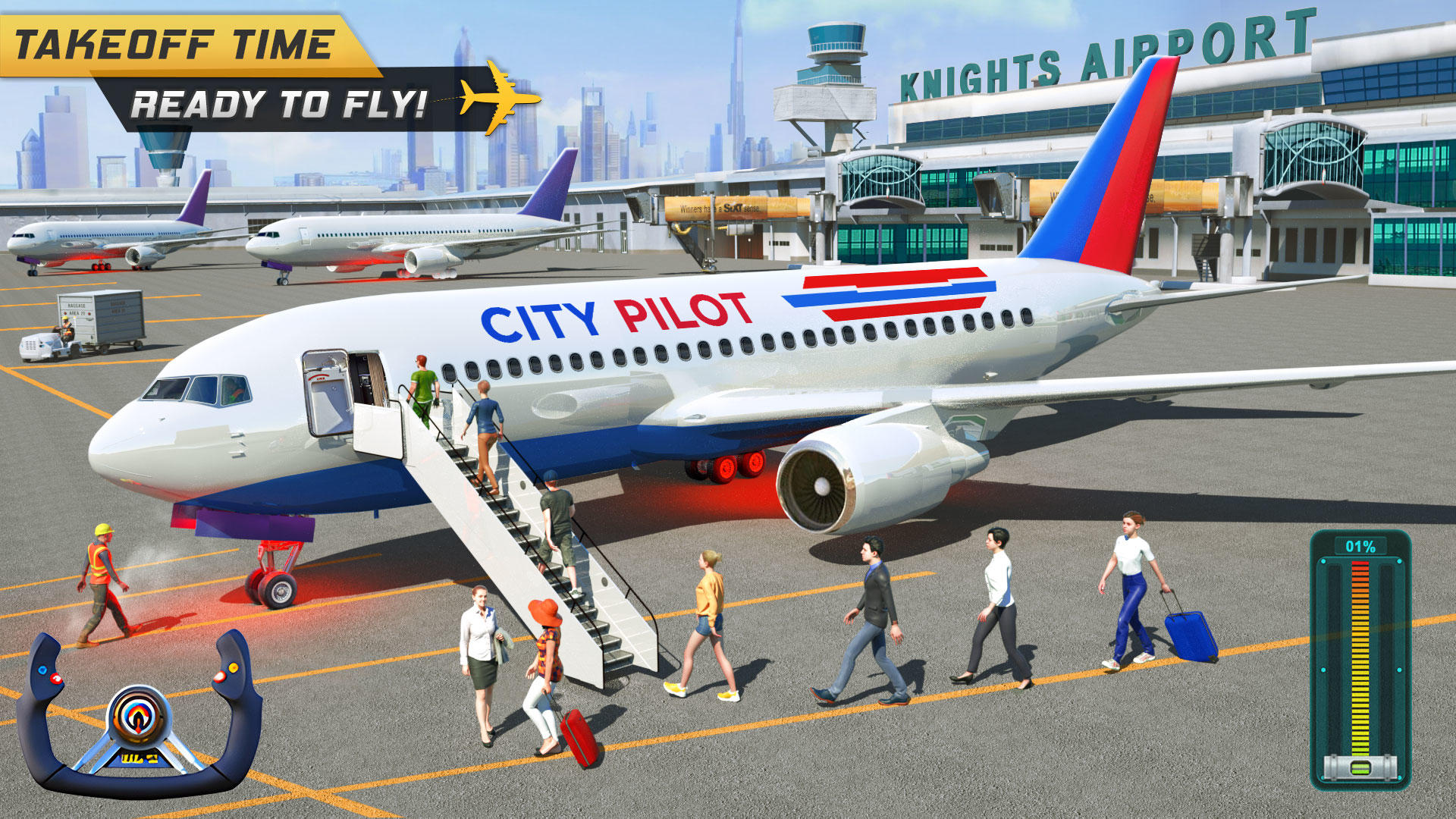 SkyDrift: 3D Airplane Game Game Screenshot