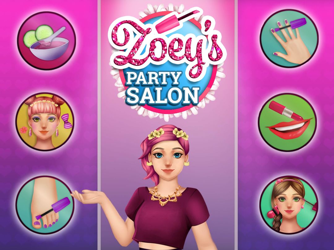 Zoey's Party Salon - Nails, Makeup, Spa & Dress Up 게임 스크린 샷