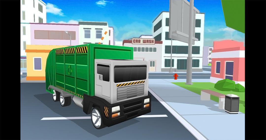 塊狀垃圾車模擬器遊戲截圖