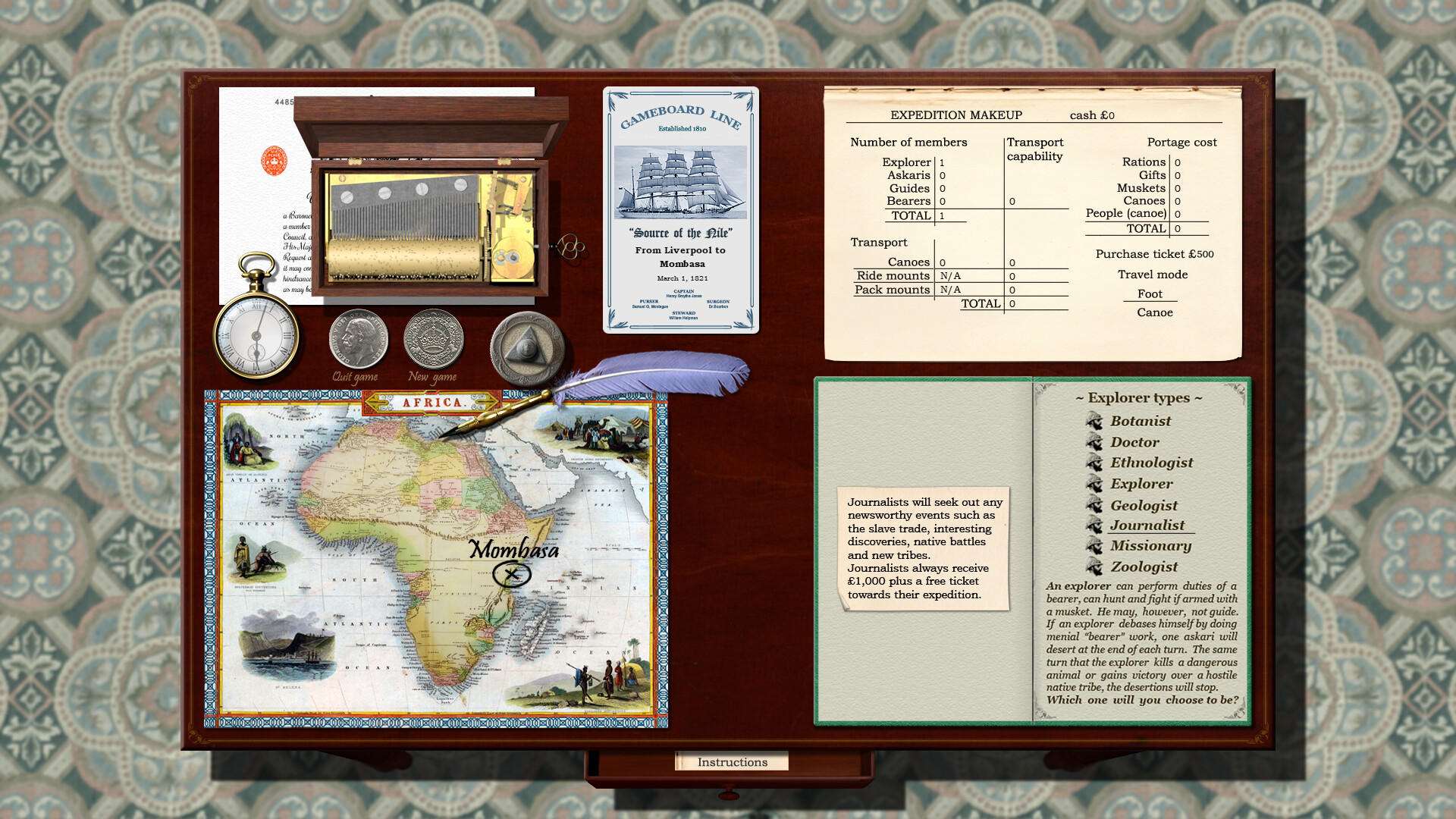 Source of the Nile Digital Edition Game Screenshot