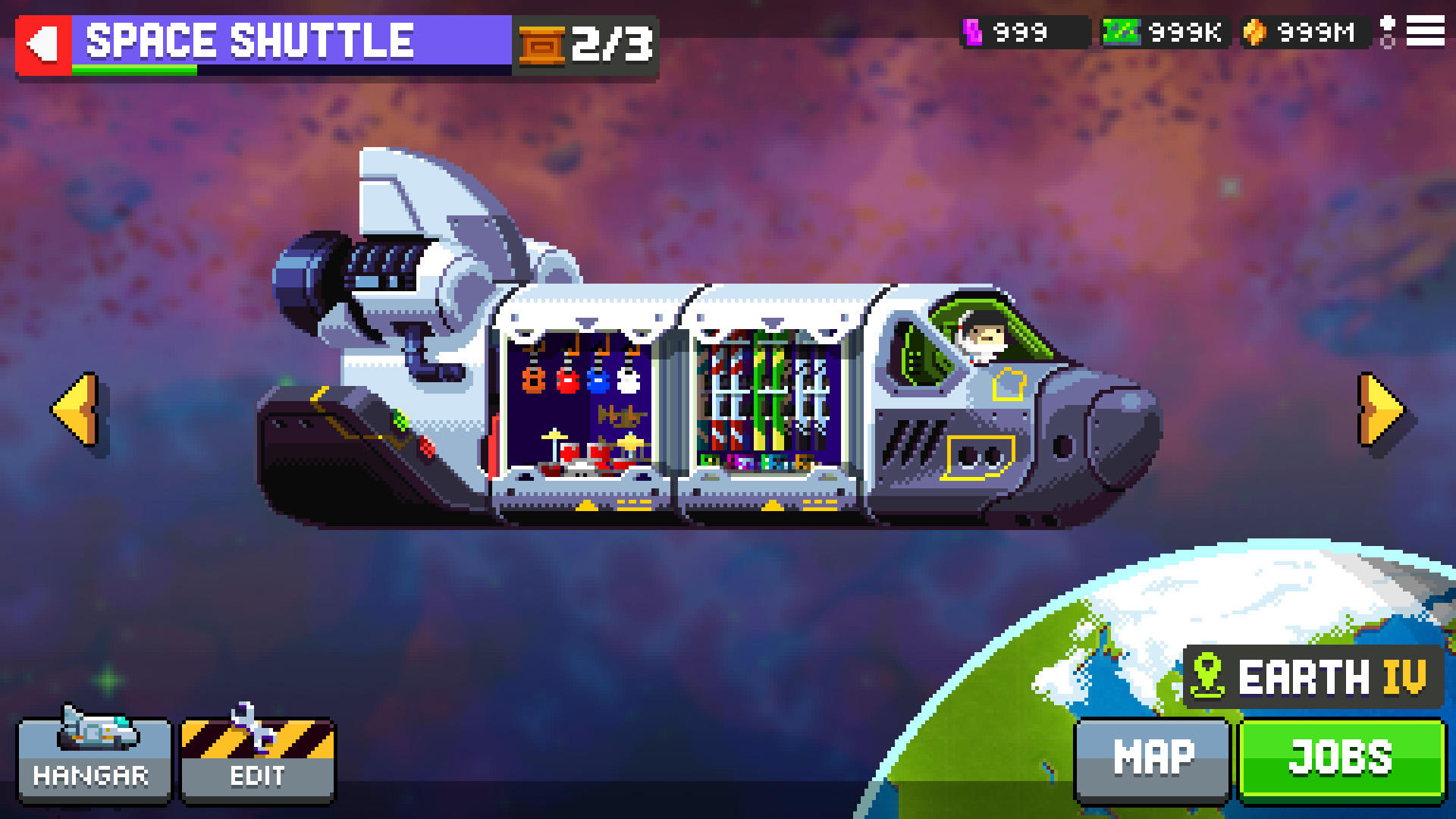 Pixel Rockets: Universe Tycoon Game Screenshot