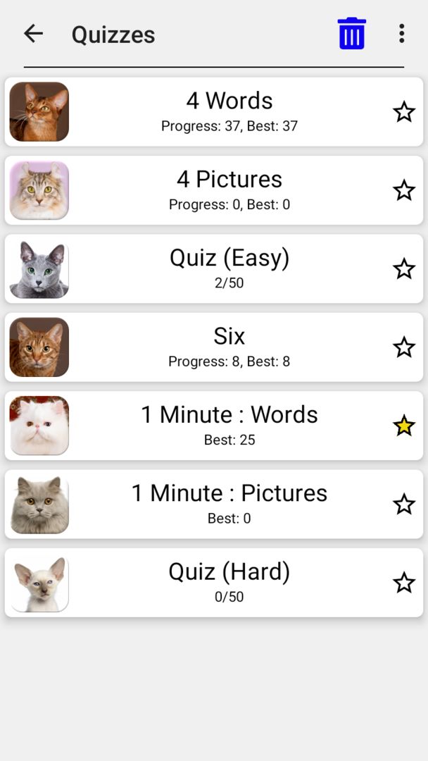 Screenshot of Cats Quiz Guess Popular Breeds