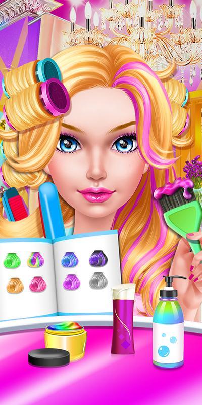 Captura de Tela do Jogo Fashion Doll - Hair Salon