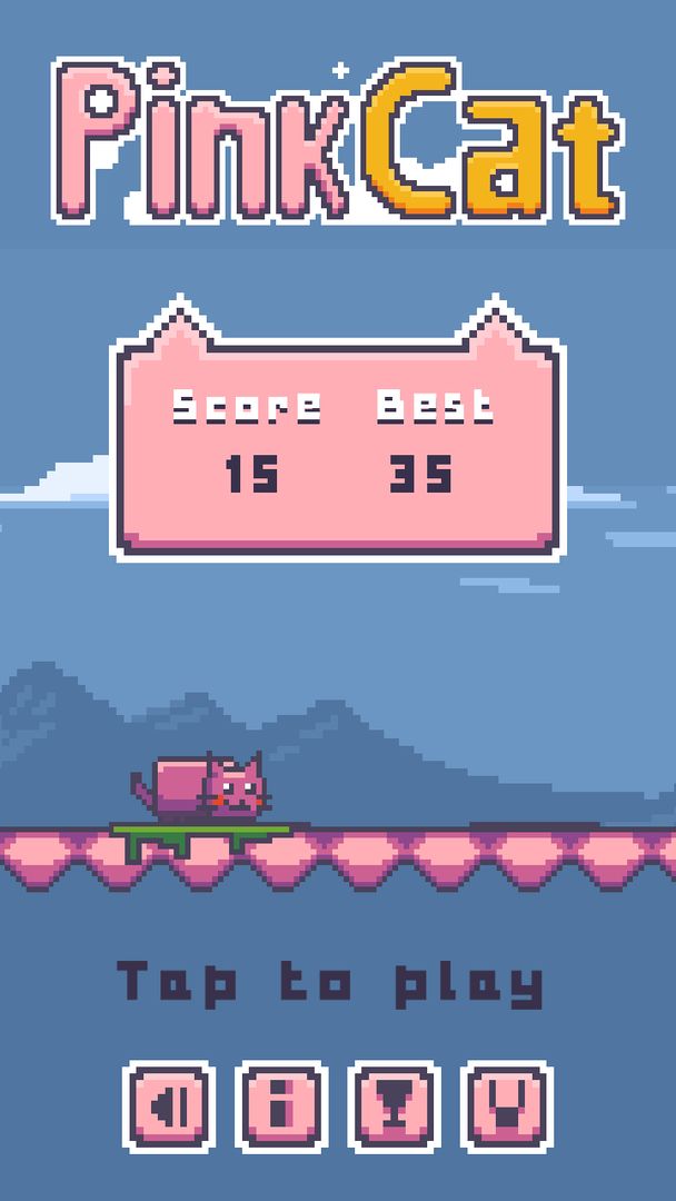 Climbing pink cat screenshot game