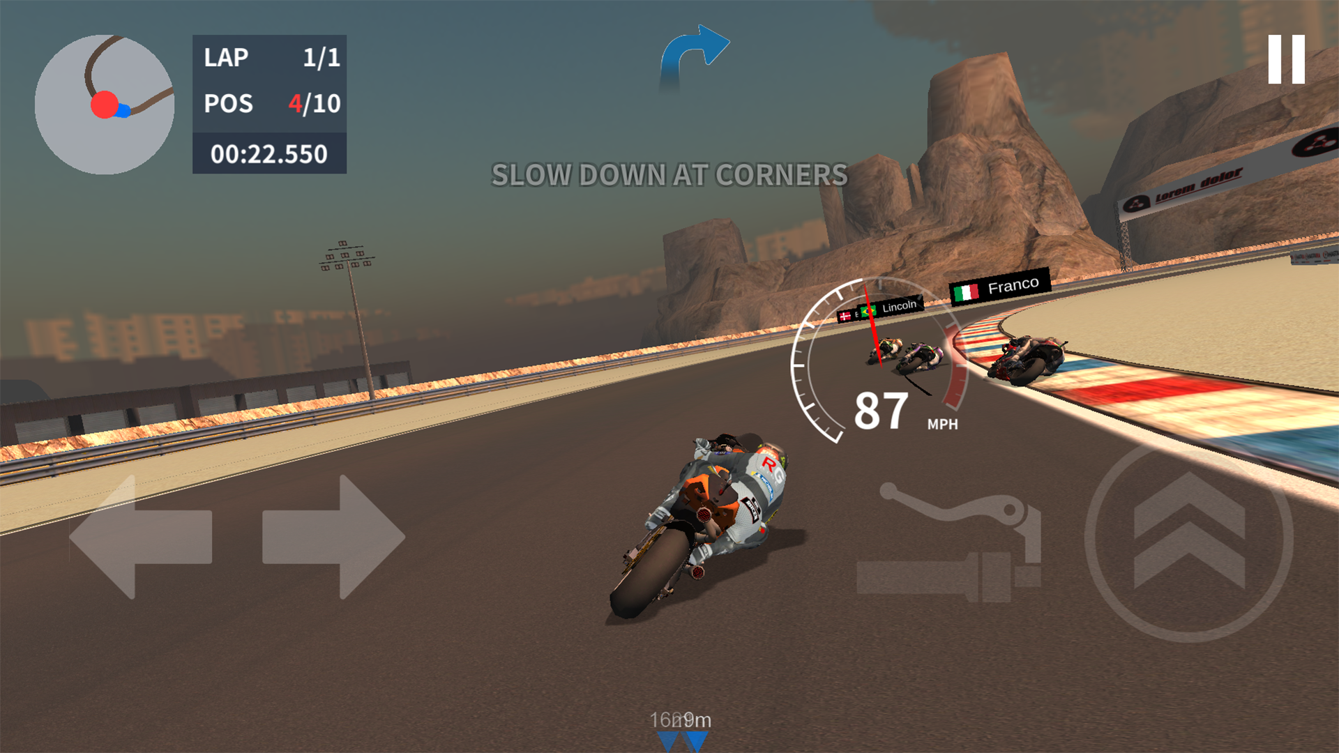 Screenshot of Moto Rider, Bike Racing Game