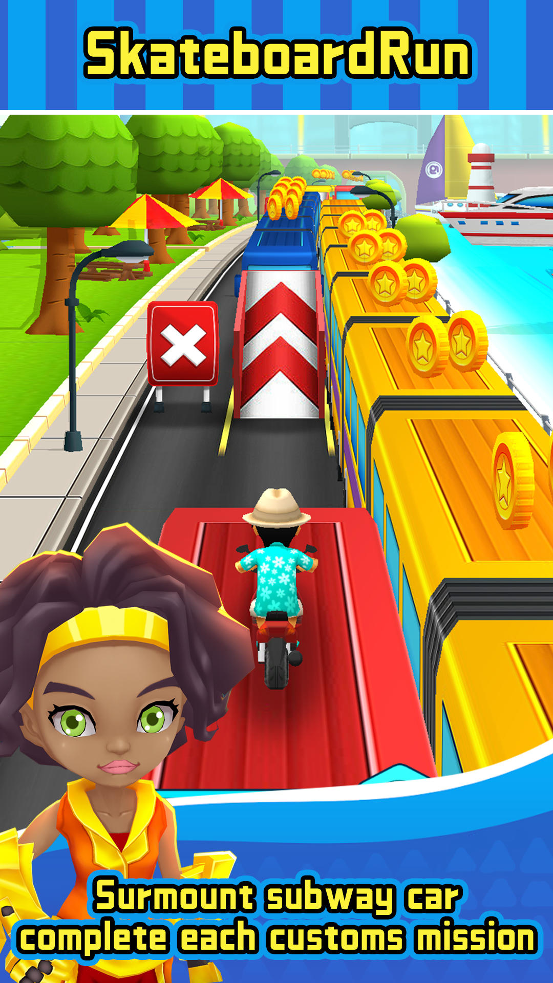 Skateboard Run Game Screenshot