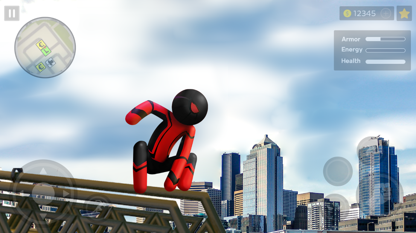 Screenshot of Spider Stickman Rope: Vegas Crime City Hero