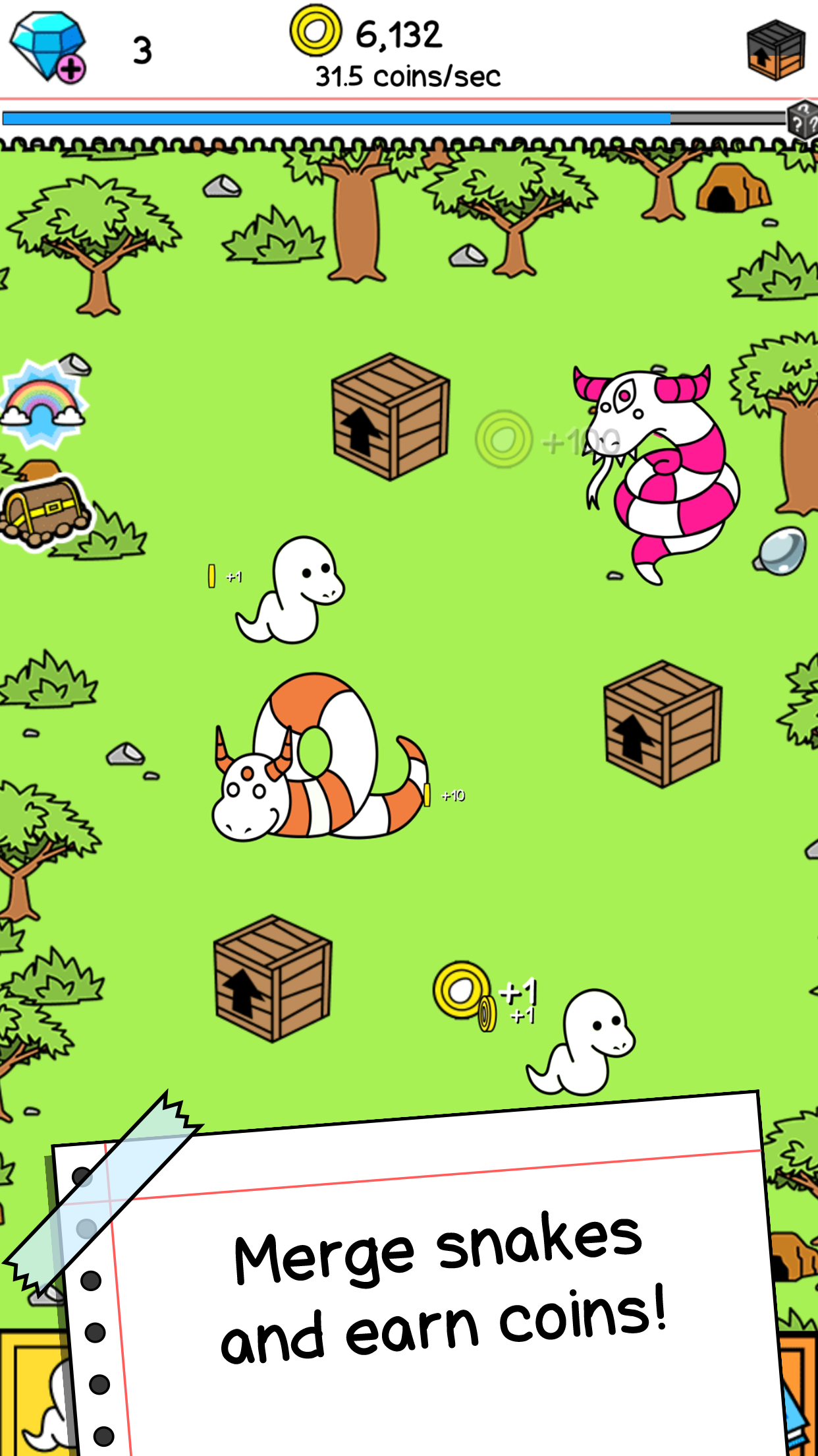 Snake Evolution: Idle Merge IO ภาพหน้าจอเกม