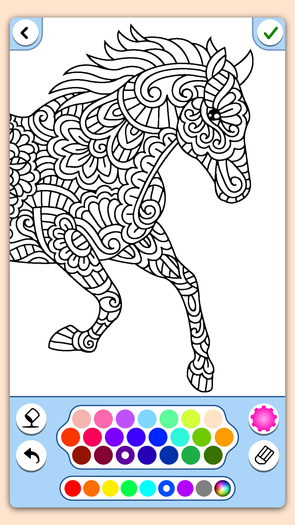 Screenshot 1 of တိရိစ္ဆာန်ရောင်ခြယ် mandala စာမျက်နှာများ 9.5.2