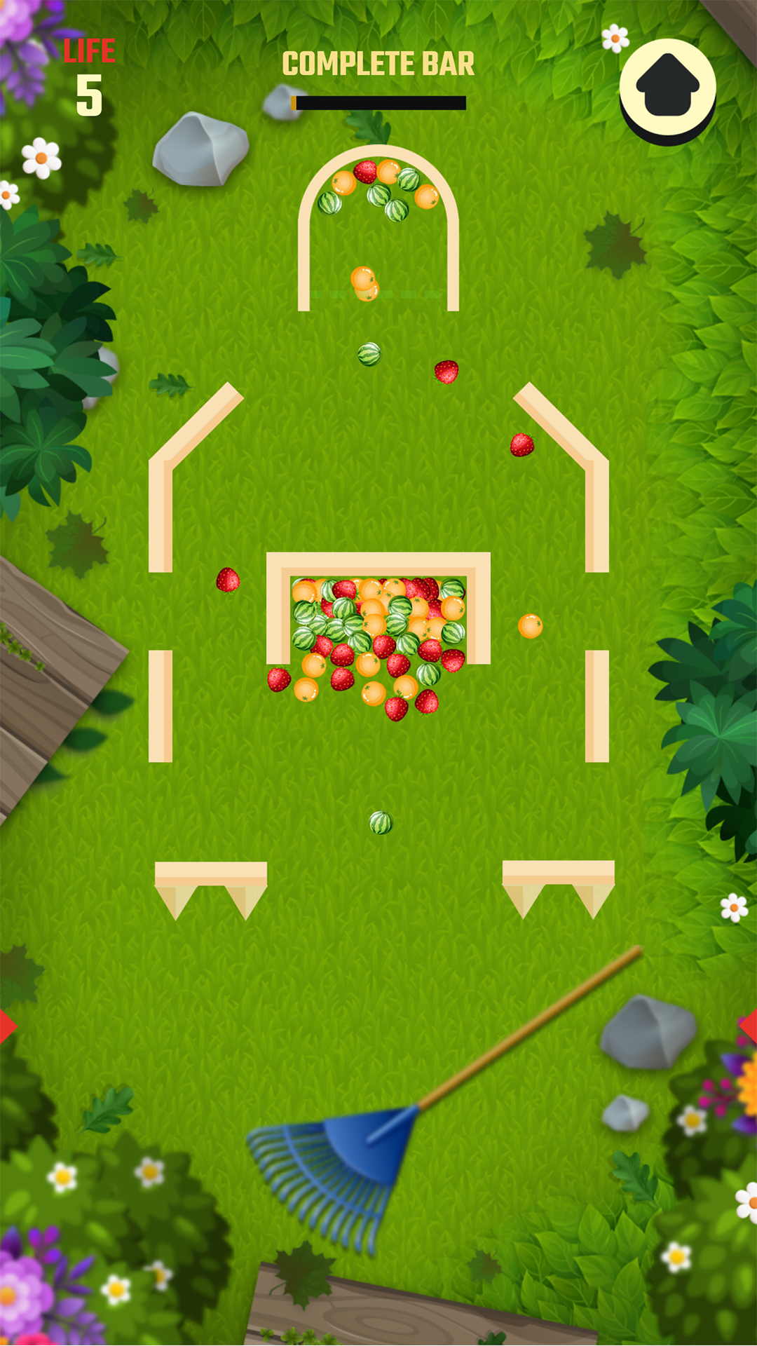 채우기 유리 과일 정렬 게임 스크린샷