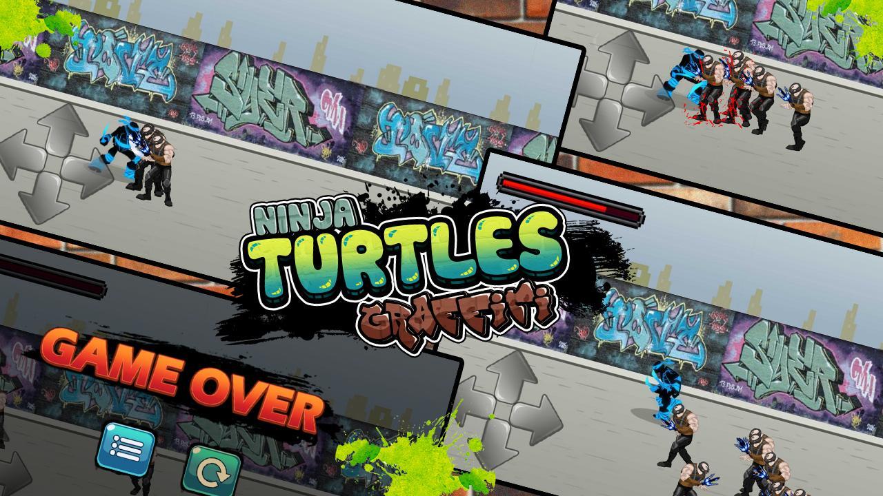 Turtles Ninja Graffiti Fight ゲームのスクリーンショット
