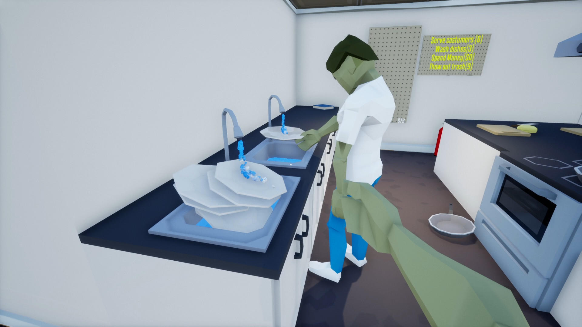 One-armed cook screenshot game