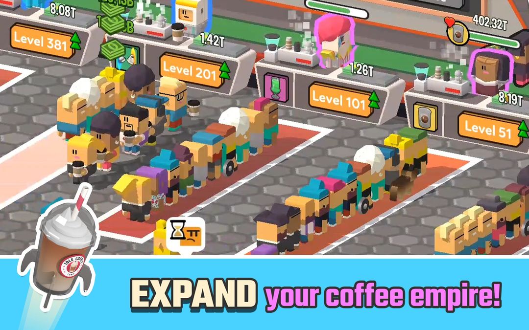 Screenshot of Idle Coffee Corp