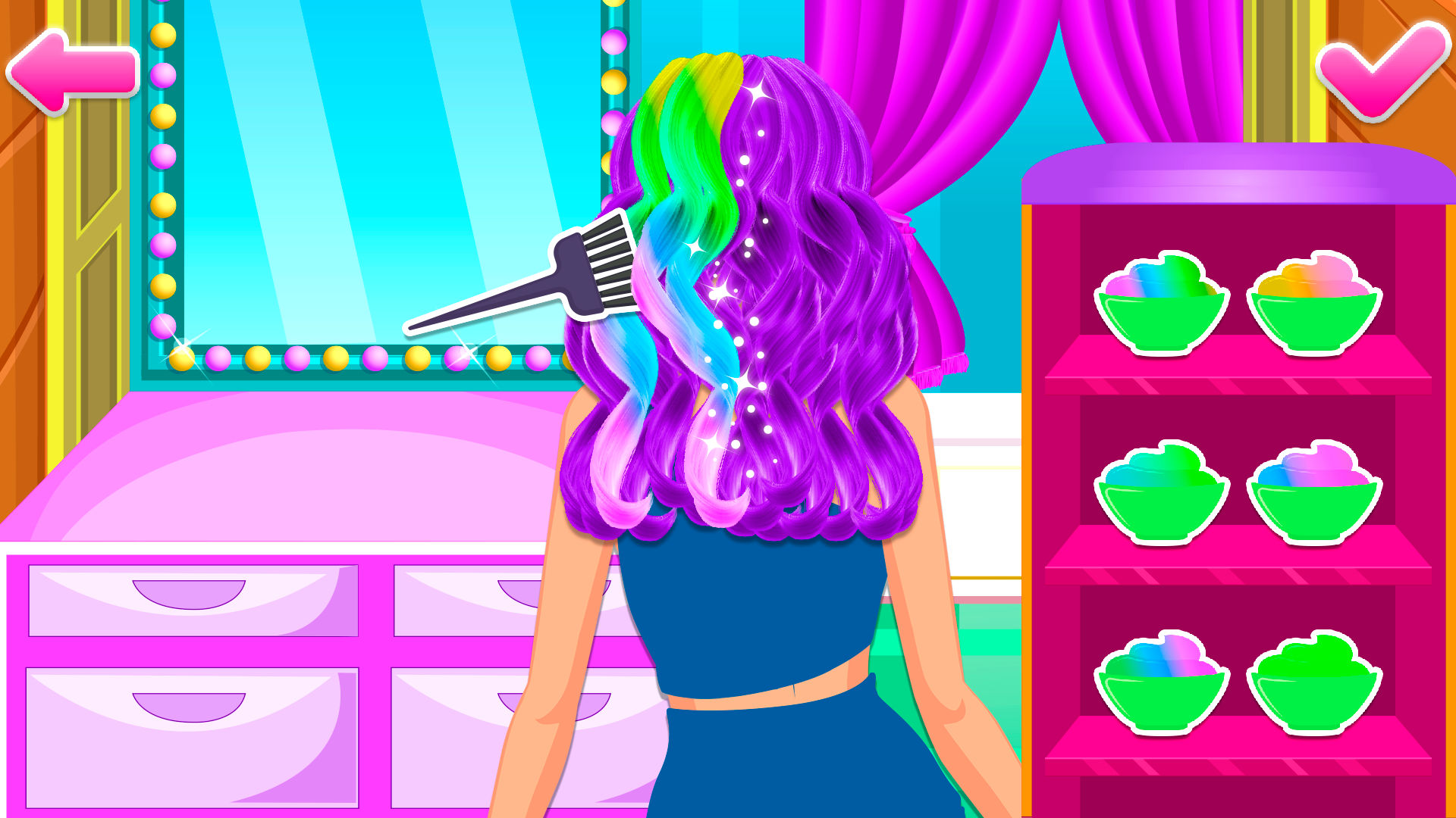 Cuplikan Layar Game Hair Stylist: Hair Salon Game