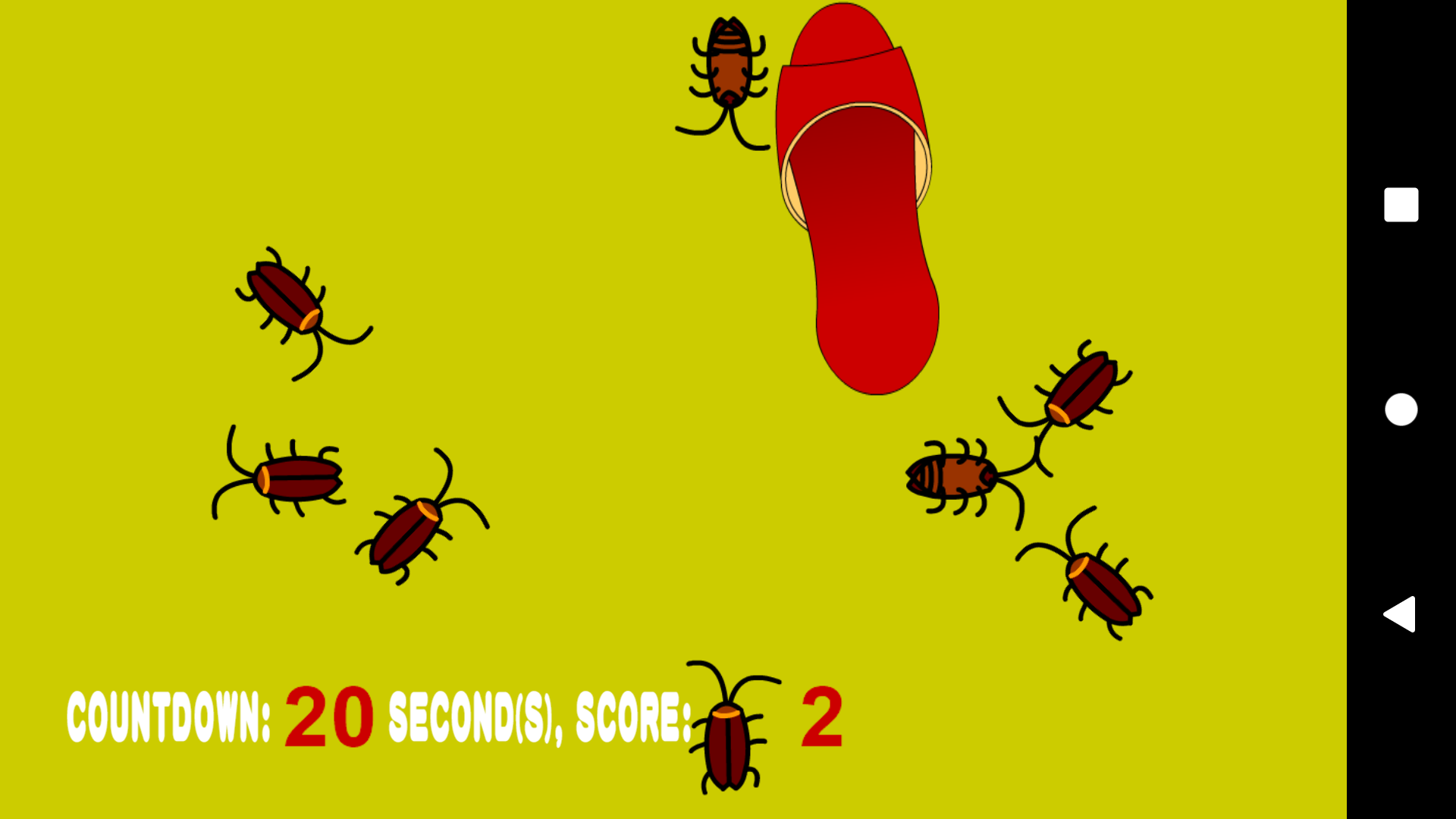 Slap the Roach Game Screenshot