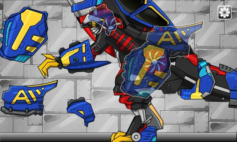 Captura de Tela do Jogo 합체! 다이노 로봇 - 아마르가 알로 공룡게임