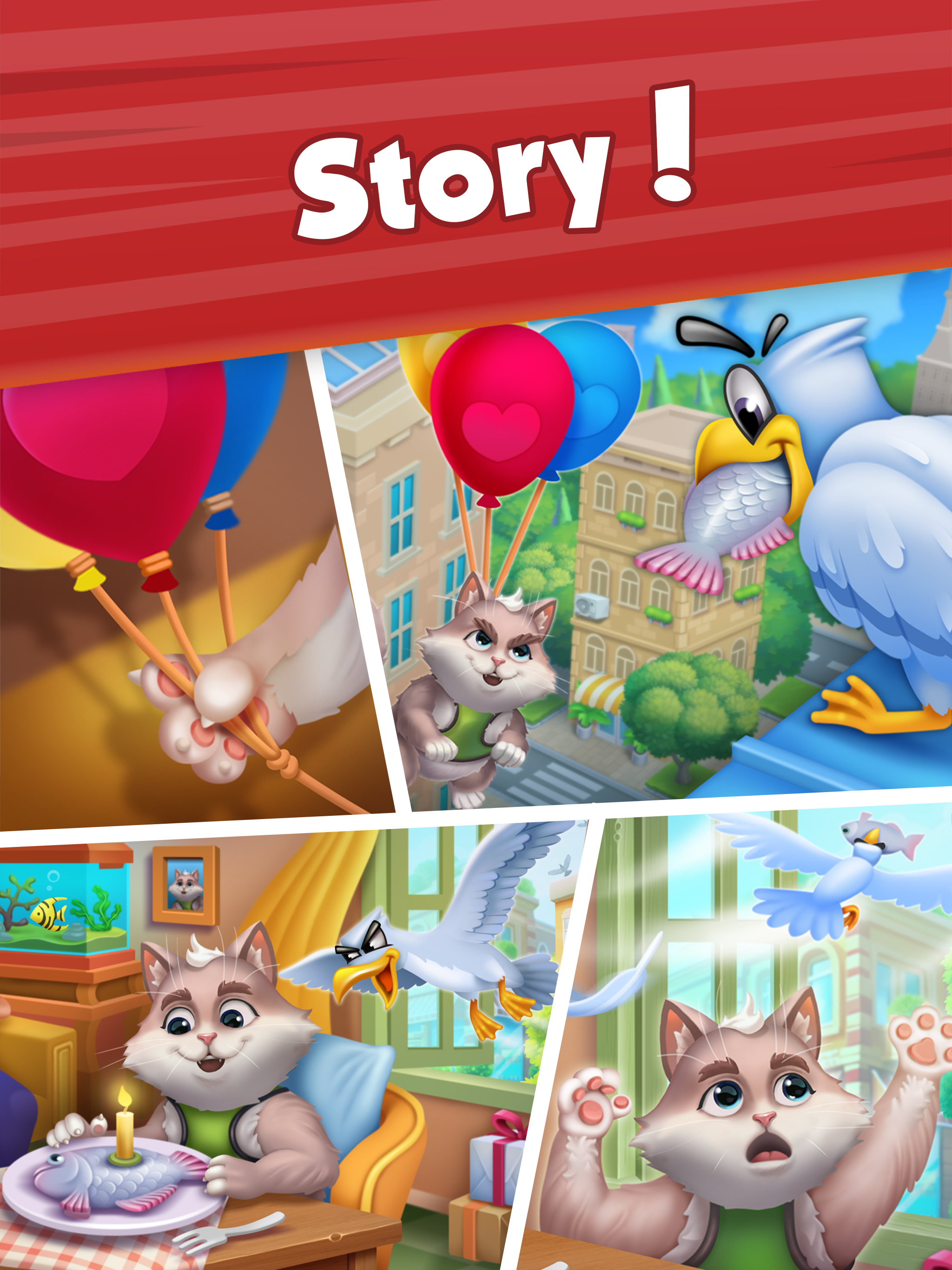 Cuplikan Layar Game City Kitty Match