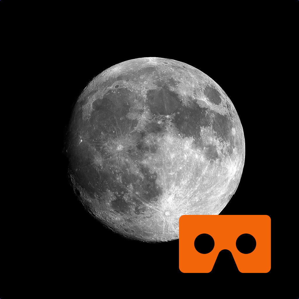 Virtual Reality Moon for Google Cardboard VR for Android/iOS