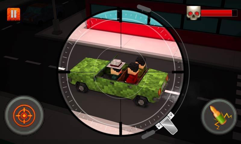 Blocky City Sniper 3D ゲームのスクリーンショット