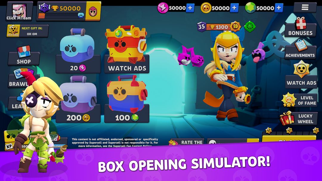 Screenshot of Brawl Box Stars Simulator