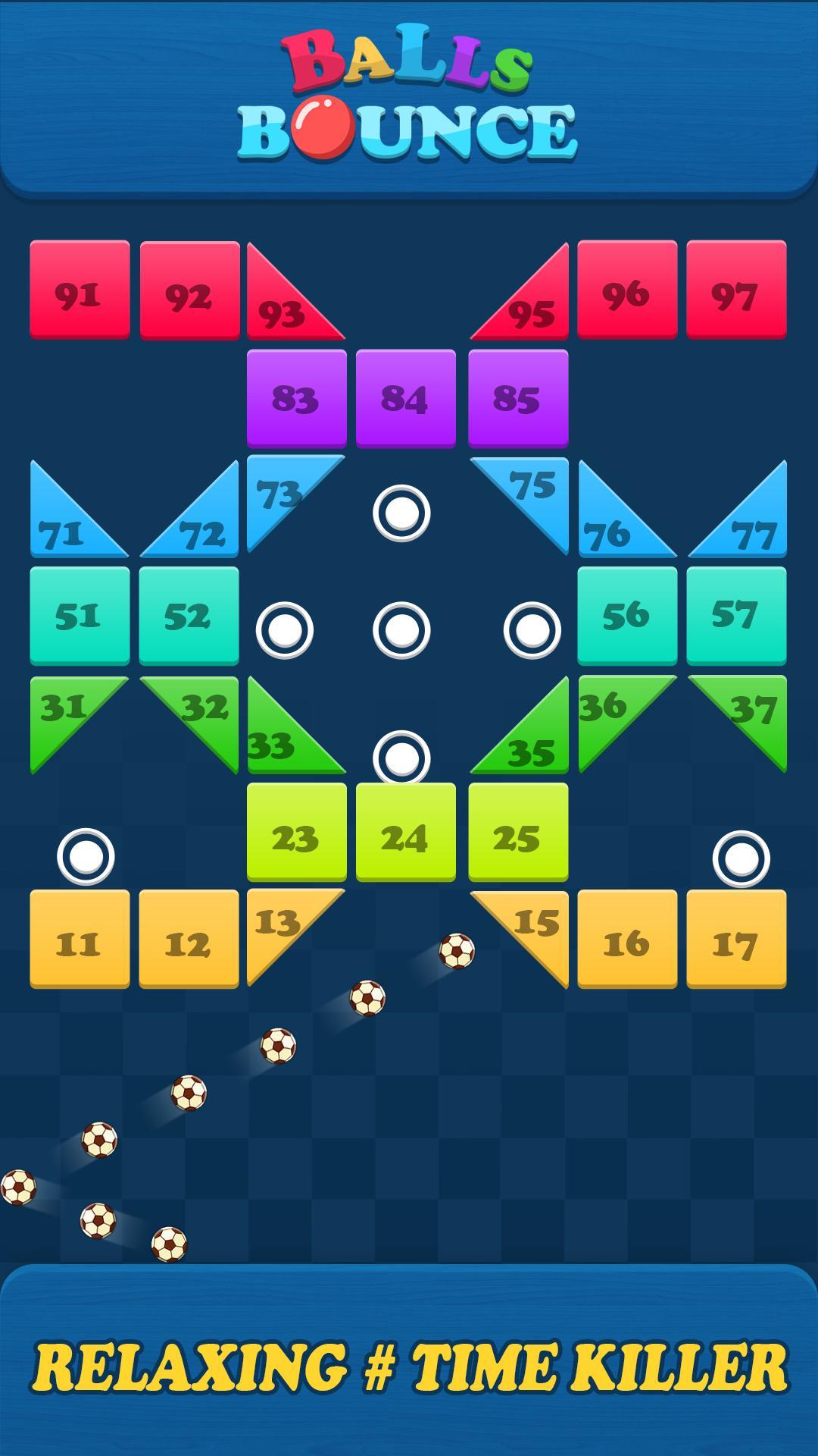 Balls Bounce:Bricks Crasher Game Screenshot