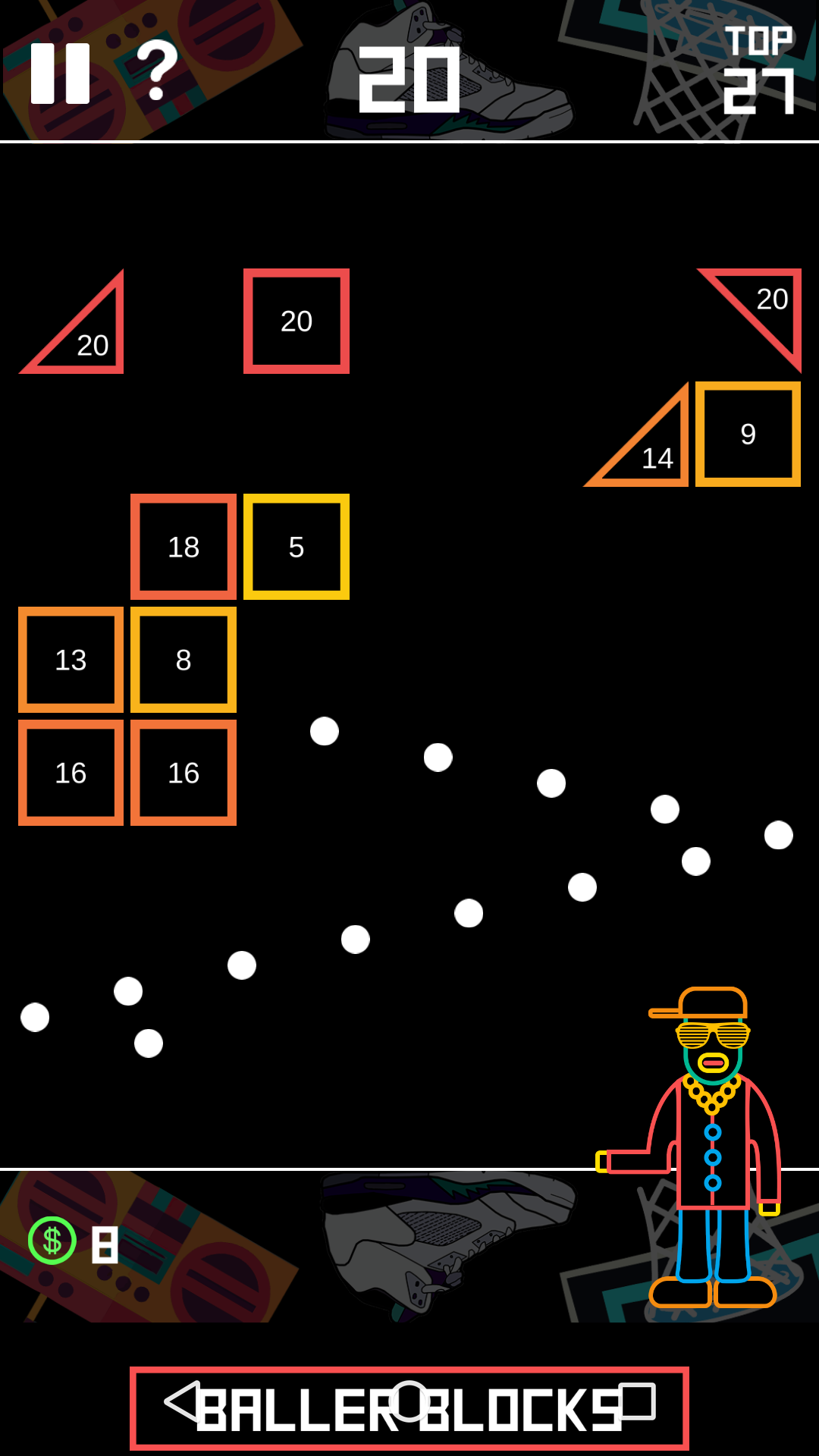 Baller Blocks - Swag & Ballz Game Screenshot