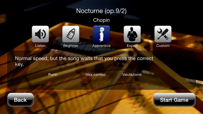 Screenshot of Piano Master