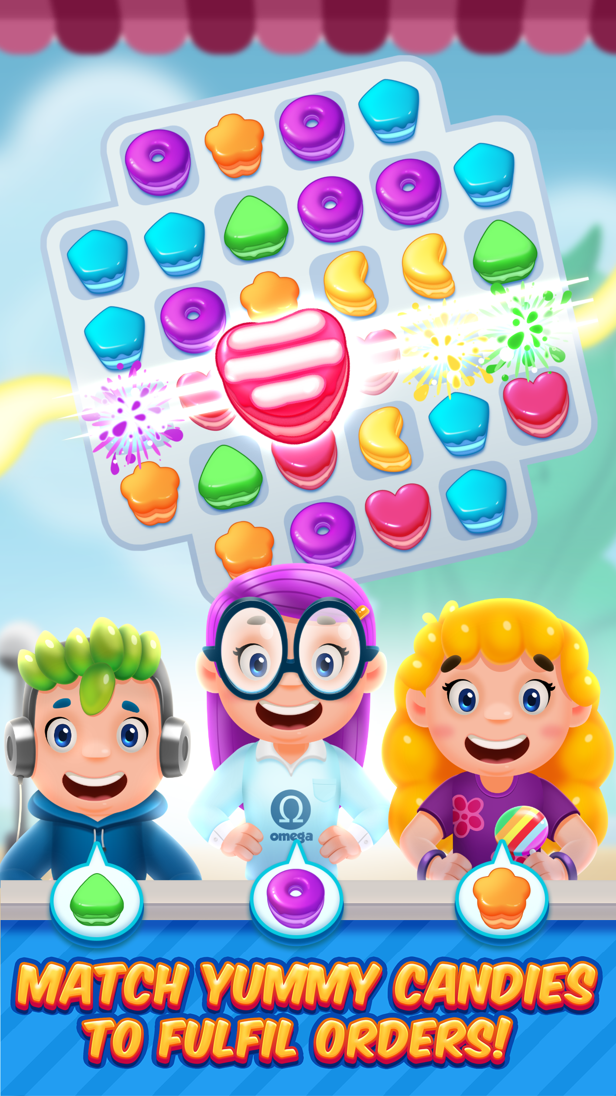 Cuplikan Layar Game Gummy Land - Match 3 Games