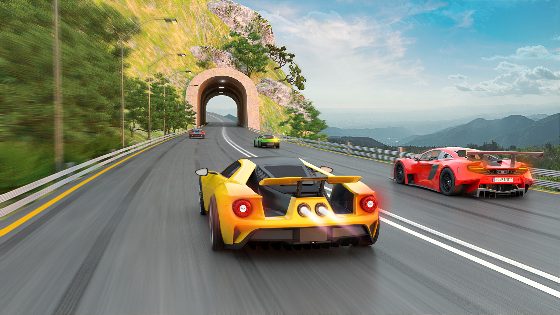 Highway Car Racing Simulator Game Screenshot