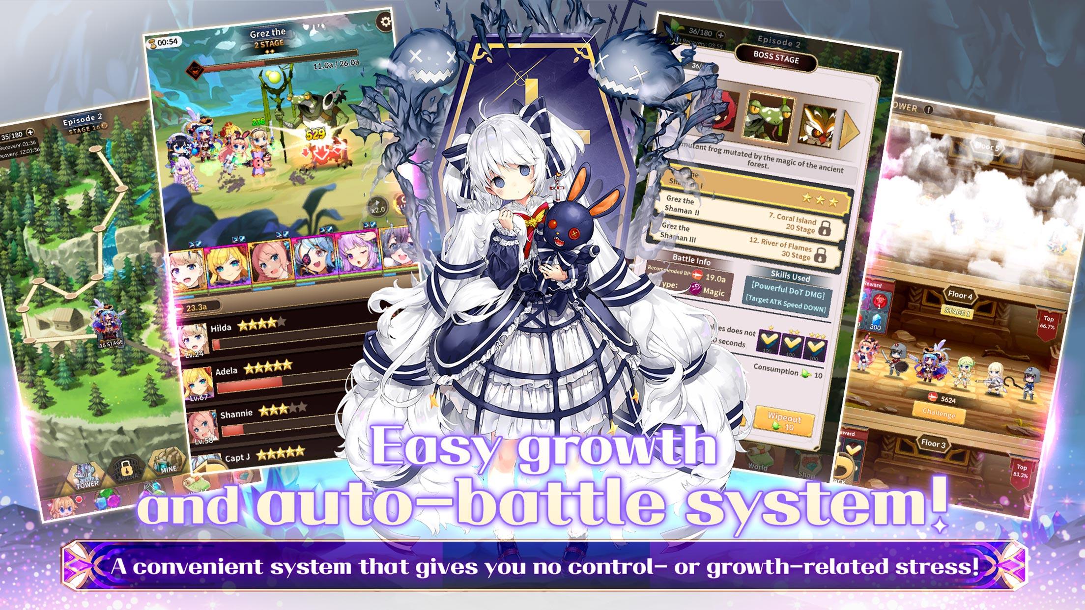 Cuplikan Layar Game Merge Girls : Idle RPG