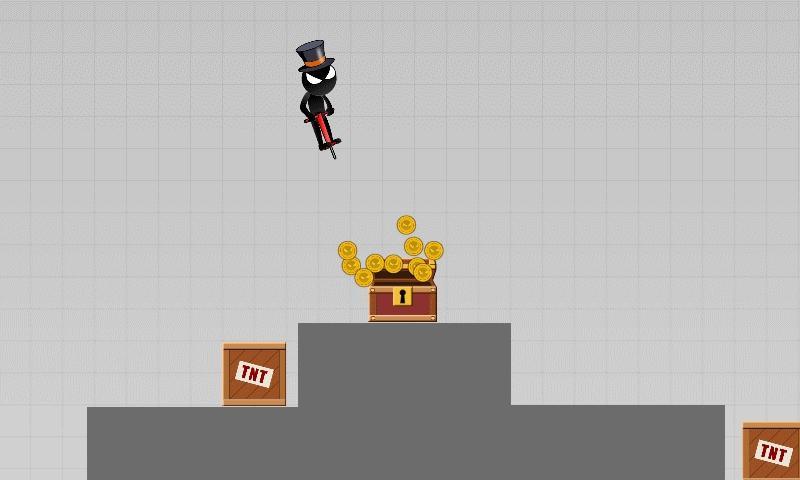 Stickman Pogo - broken bones Game Screenshot