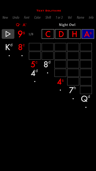 Ảnh chụp màn hình Text Solitaire