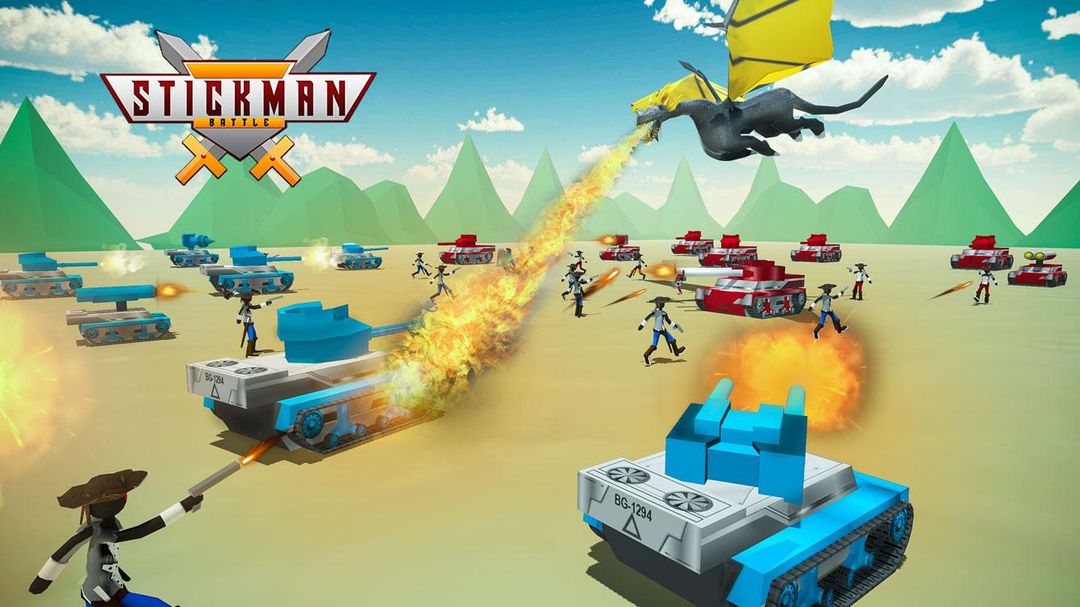 궁극 Stickman 전투 시뮬레이터 - 전쟁 게임 게임 스크린 샷