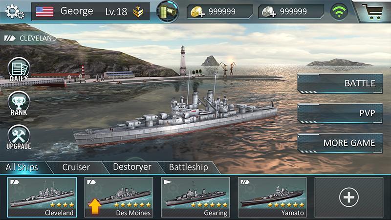 Warship Attack 3D Game Screenshot