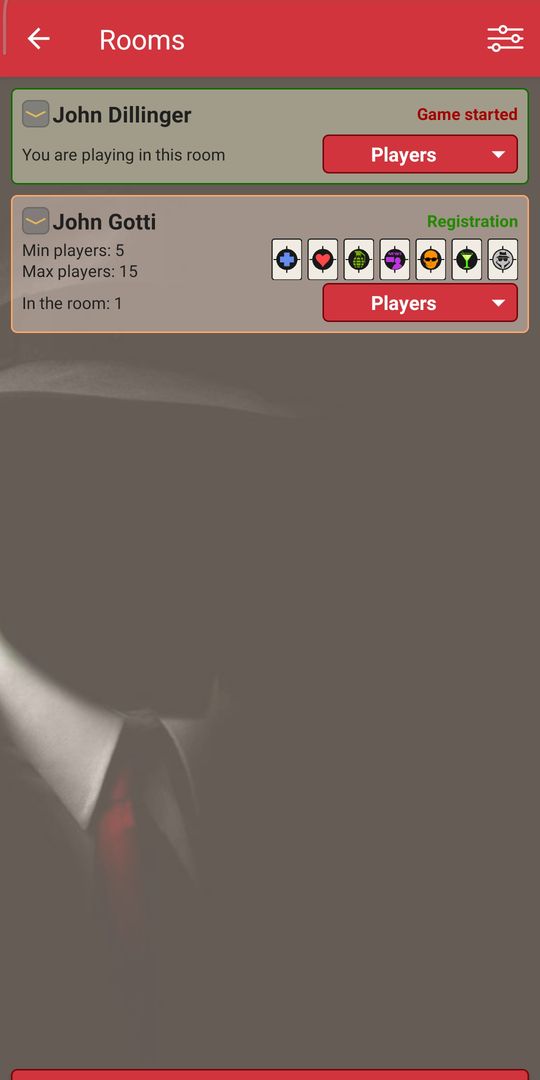 Screenshot of Mafia online