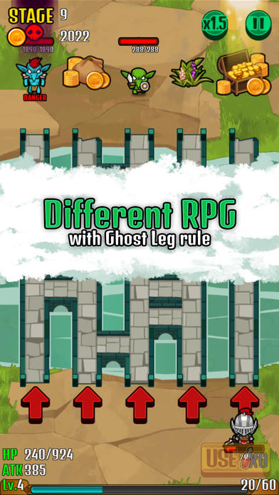 Amidakuji Knight Game Screenshot