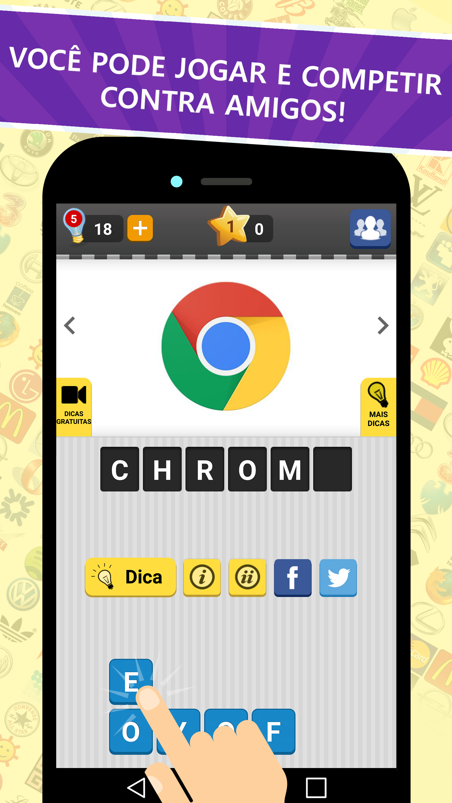 Captura de Tela do Jogo Logo Game: Identifique Marcas