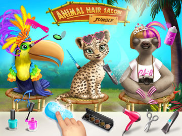 Jungle Animal Hair Salon Game Screenshot