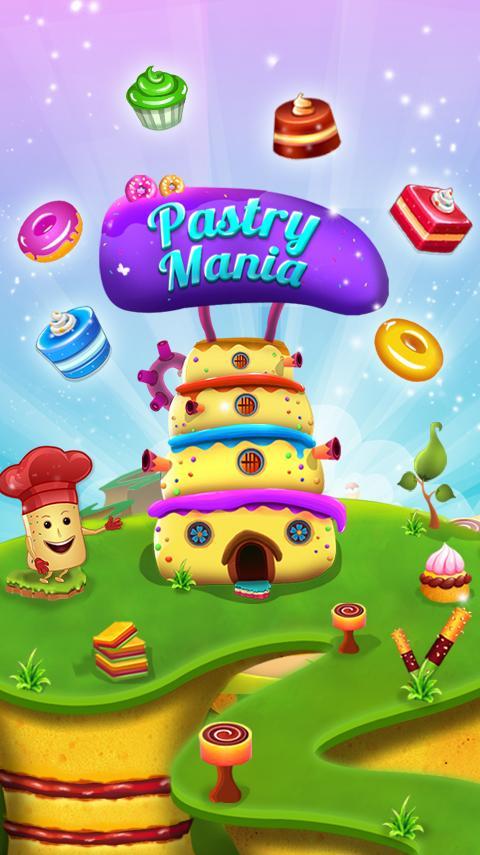 Captura de Tela do Jogo Pastry Mania Match 3 Game